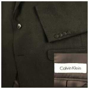 Calvin Klein Blazer Sport Coat Mens 46R Classic Fit Wool Nail Head Peak Lapel